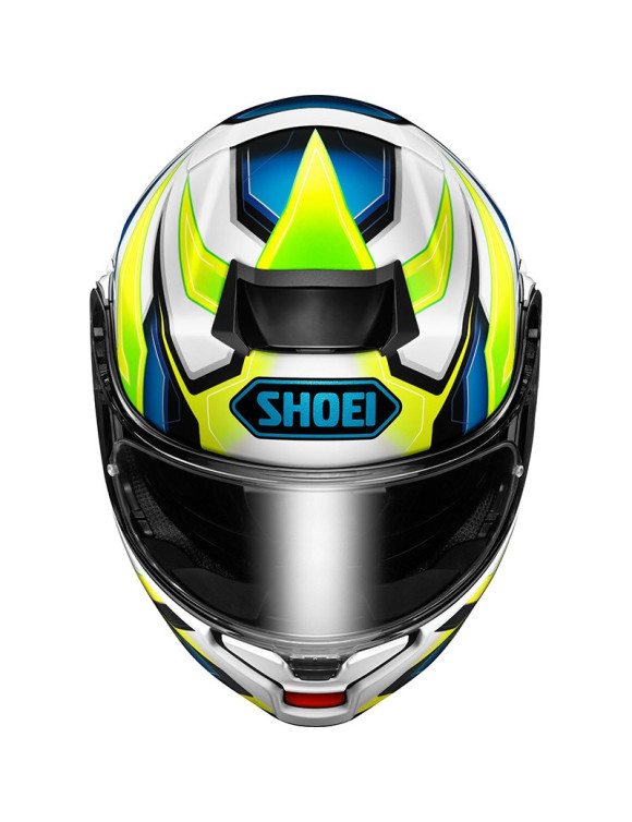 Shoei Neotec 3 Anthem TC-3 White/Yellow/Blue Glossy Modular Motorcycle Helmet 1207106 - 2