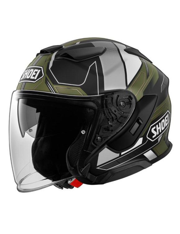 Casco jet de moto Shoei J-Cruise 3 Whizzy TC-11 verde militar mate 1310103 - 1
