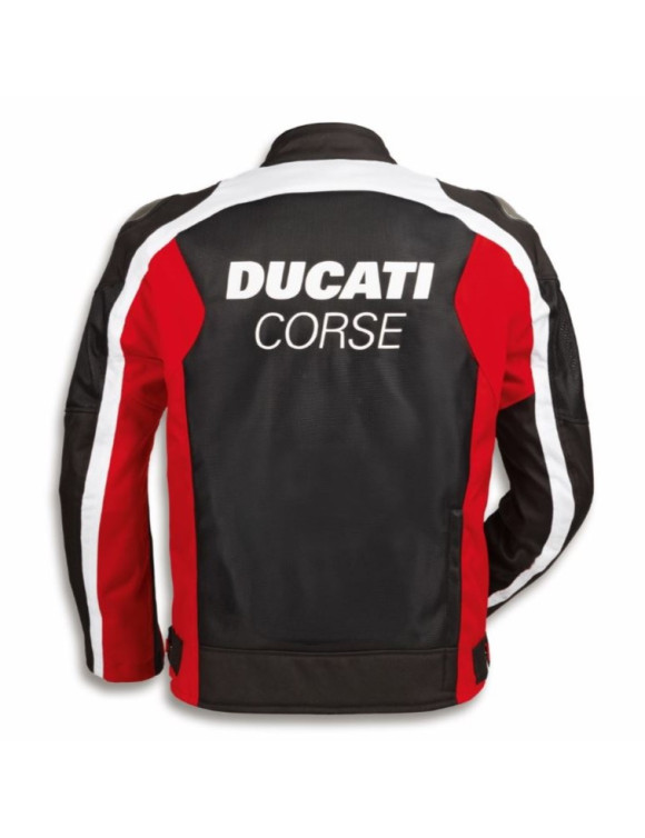 Giacca Moto da Uomo Estiva Originale Ducati Corse Summer C4 Black/Red 9810902 - 2