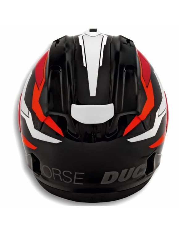 Casco de moto integral original Ducati Corse V8 negro/rojo 98108853 - 3