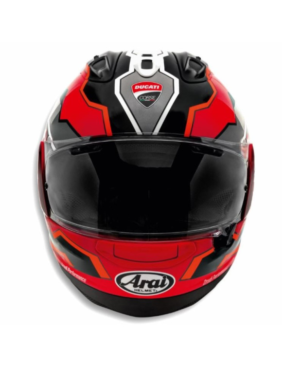 Casco de moto integral original Ducati Corse V8 negro/rojo 98108853 - 2