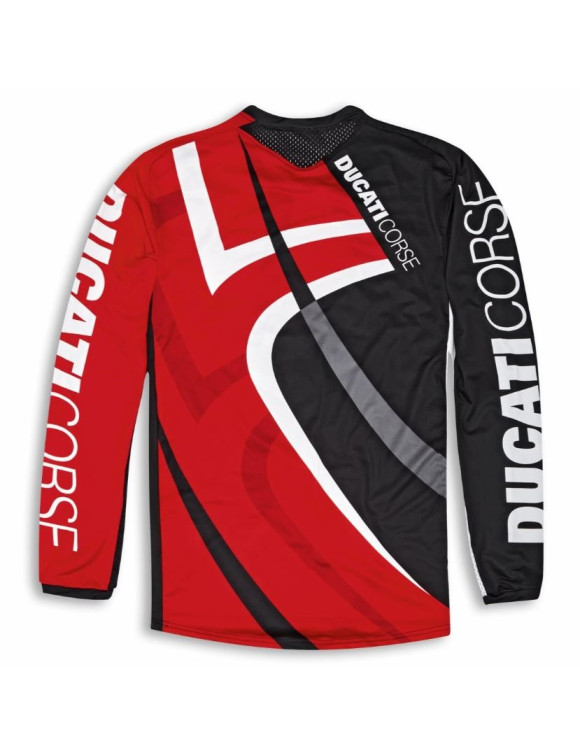 Camiseta Técnica Hombre Manga Larga Original Ducati Corse MTB V2 Negro/Rojo 98108500 - 2