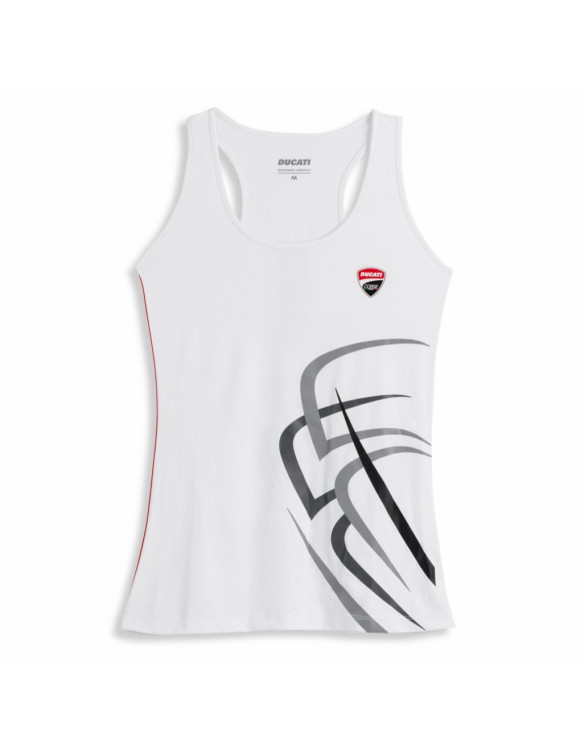 Camiseta de tirantes mujer original Ducati Fitness blanca 98770840 - 1 Camiseta de tirantes mujer original Ducati Fitness blanca 98770840 - 1