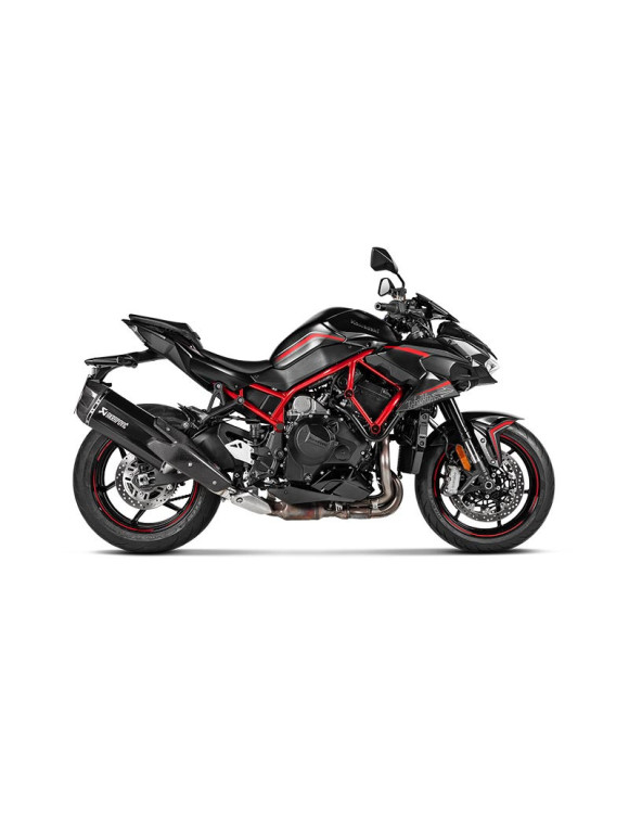Scarico Akrapovic Slip-On Omologato in Nero per Kawasaki Z H2 - 2