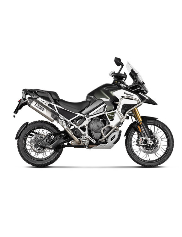 Escape Akrapovic Slip-On de titanio homologado para Tiger 1200 - 2