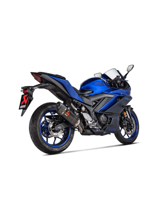Scarico Akrapovic Slip-On Omologato in Carbonio per YZF-R3 2022 - 2