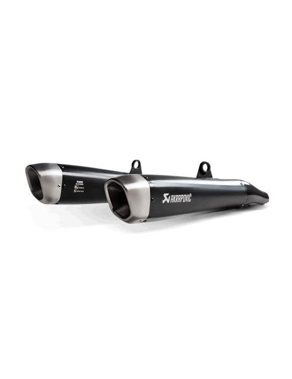 Paire d'échappements Akrapovic CE en titane noir pour Street Twin - 1