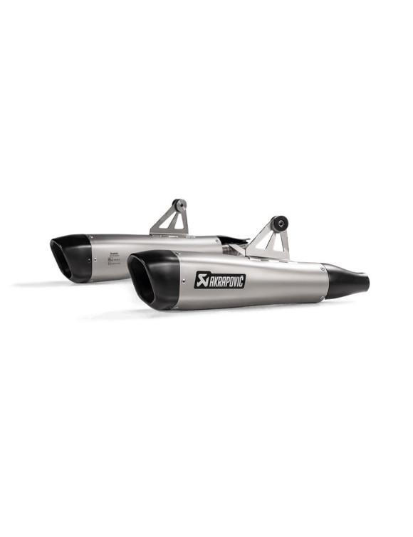 Par de escapes Slip-On de titanio CE Akrapovic para Bonneville T100/120 - 1