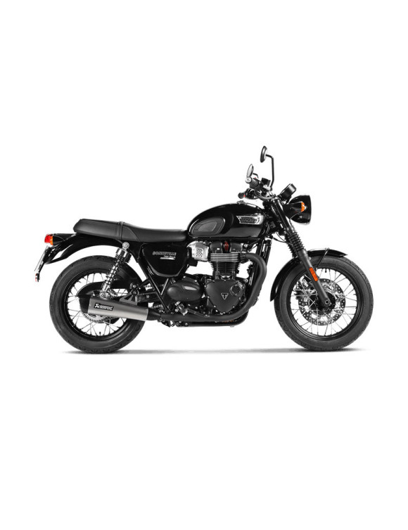 Pair of Akrapovic CE Titanium Slip-On Exhausts for Bonneville T100/120 - 2