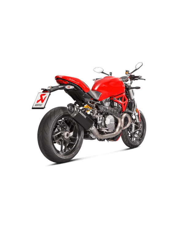 Scarico Slip On Akrapovic in Titanio Racing Nero per Monster 821/1200 - 2