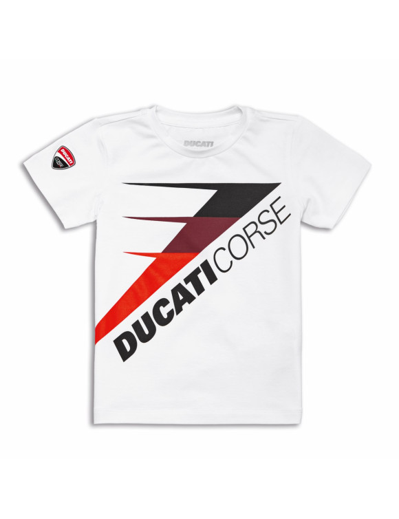 Original Ducati DC Speed Weißes Unisex-Kinder-T-Shirt 9877109 - 1 Original Ducati DC Speed Weißes Unisex-Kinder-T-Shirt 9877109 - 1