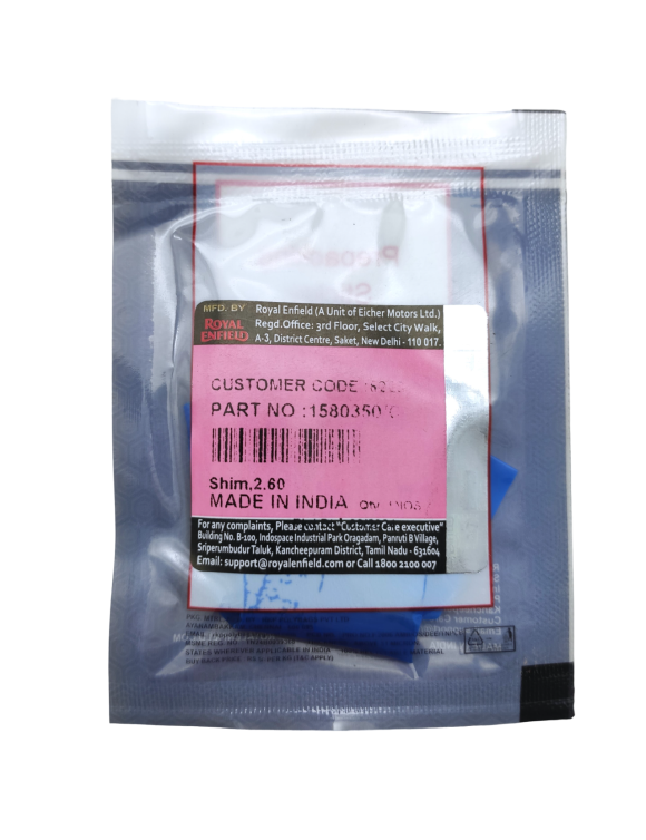 Ventileinstellpads 2.60 Zylinderkopf 1580350/C Himalayan 450 E5 MY24 - 1