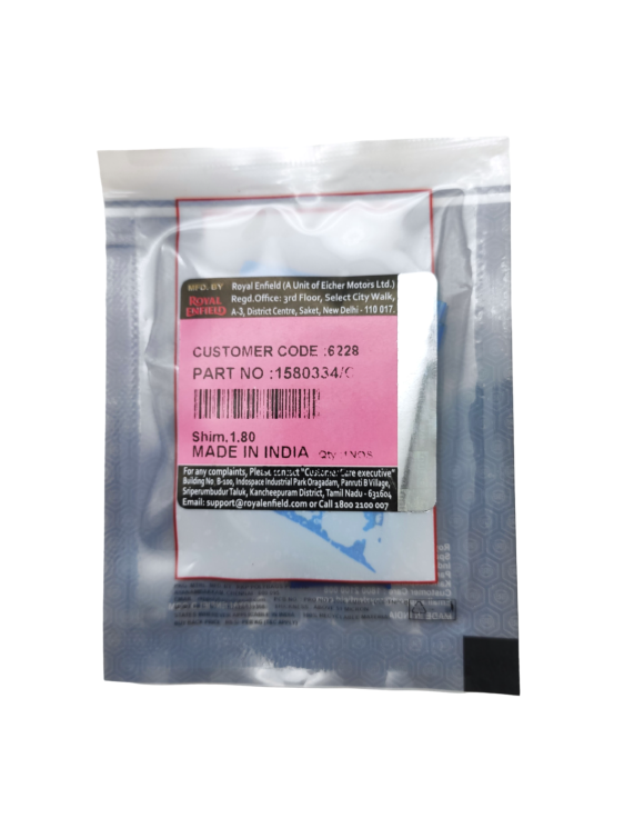 Valve Adjustment Pads 1.80 Cylinder Head 1580334/C Himalayan 450 E5 MY24 - 1