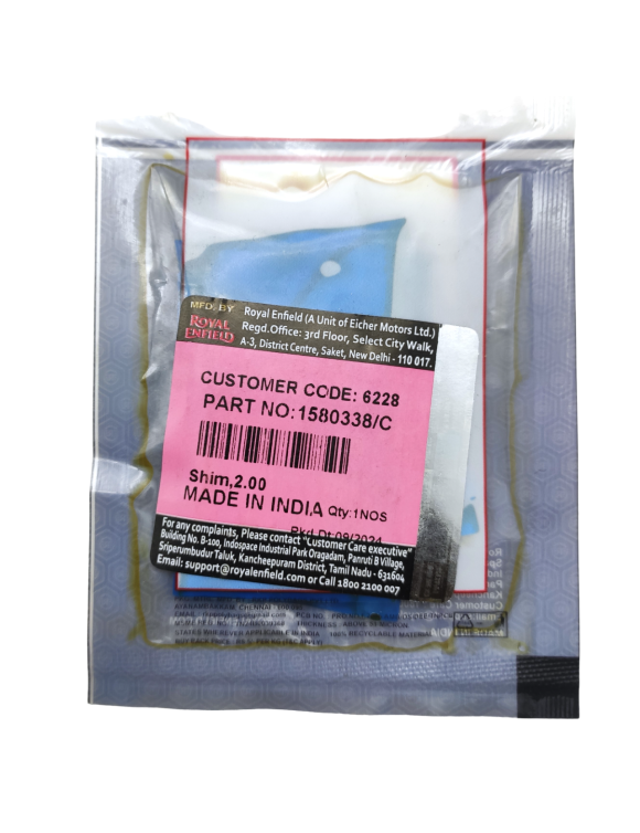 Valve Adjustment Pads 2.00 Cylinder Head 1580338/C HIMALAYAN 450 E5 MY2024 - 1