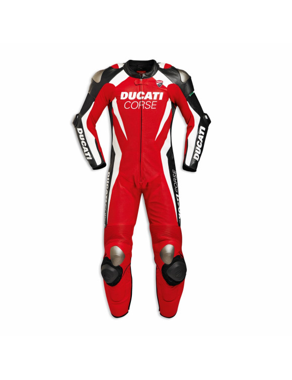 Ducati Corse K3 Perforated Men's Leather Suit Original Black/Red/White 9810859 - 1