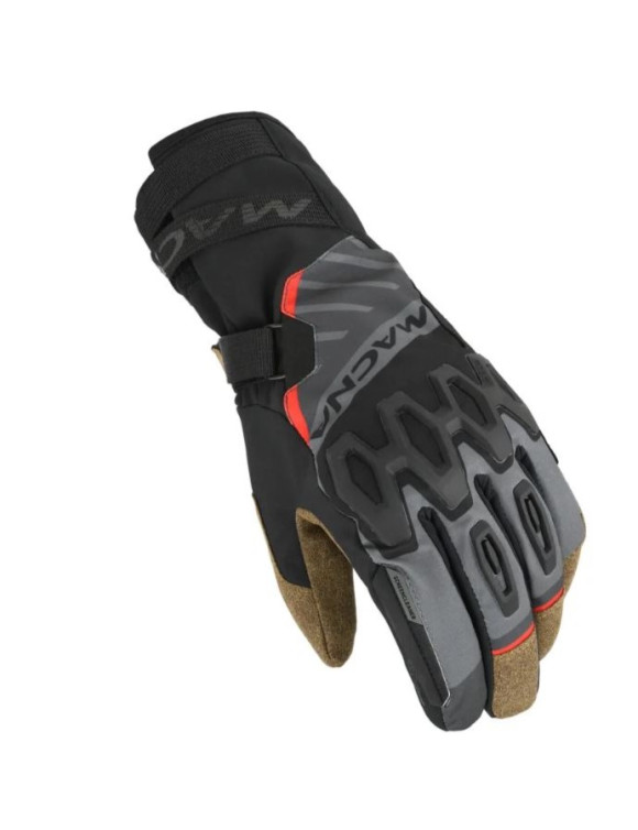 Gants de moto d'hiver pour hommes Adventure Macna Tyrian noir/gris 1906322-711 - 1