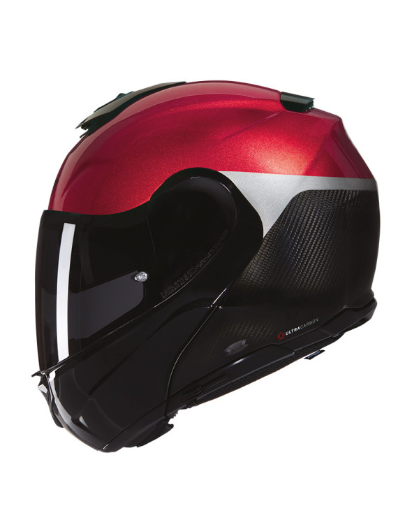 Nolan X-1005 Ultra Carbon Modular Motorcycle Helmet Special Painting 341 Black/Glossy Red - 2