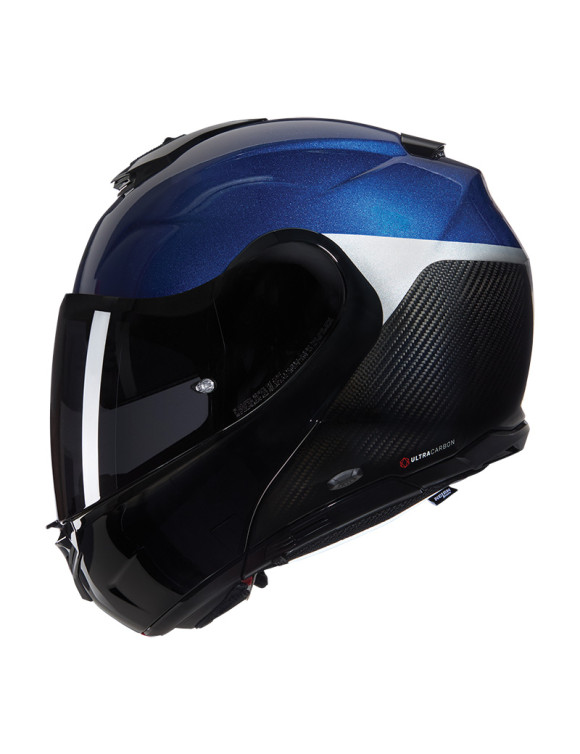 Nolan X-1005 Ultra Carbon Modular Motorcycle Helmet Special Painting 344 Black/Glossy Blue - 2 Nolan X-1005 Ultra Carbon Modular Motorcycle Helmet Special Painting 344 Black/Glossy Blue - 2