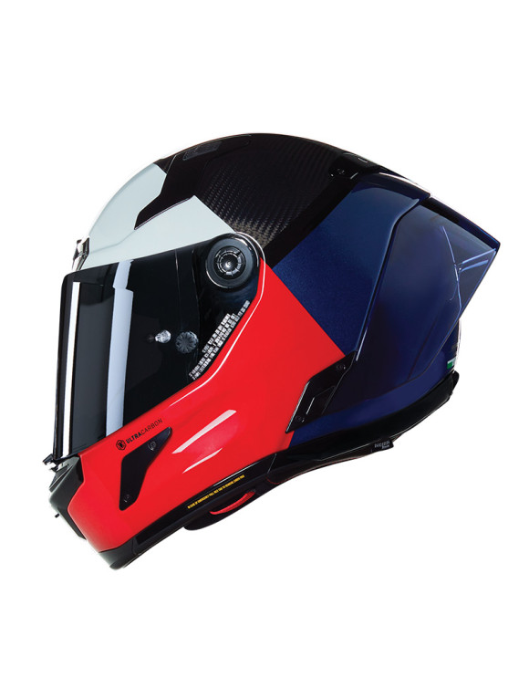 X-Lite X-804 RS Ultra Carbon Block 348 Blue/Red Glossy Full Face Motorcycle Helmet X84000850348