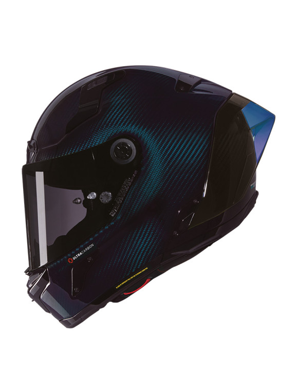 X-Lite X-804 RS Ultra Carbon Liquid Full Face Motorcycle Helmet 328 Black/Blue Glossy X84000845328