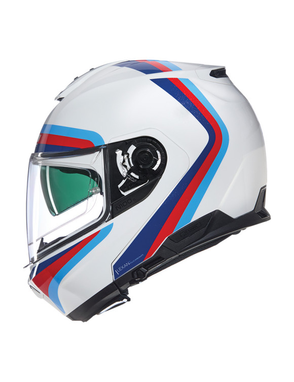 Casco Moto Modulare Nolan N100-6 Assoluto 347 White/Red/Blue Lucido - 2