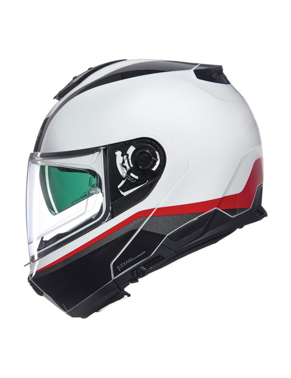 Casco de moto modular Nolan N100-6 Incognito 344 blanco brillante - 2 Casco de moto modular Nolan N100-6 Incognito 344 blanco brillante - 2
