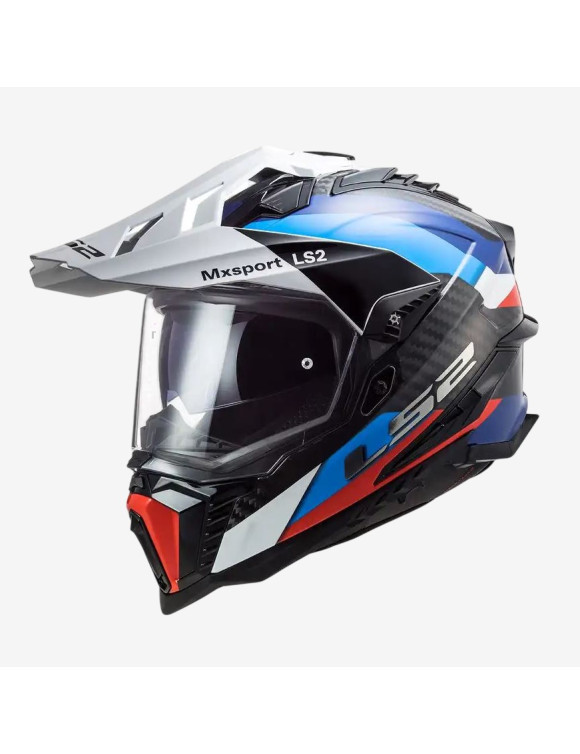 Casco moto completo carbono LS2 MX701 Explorer C Frontier negro/azul e - 1