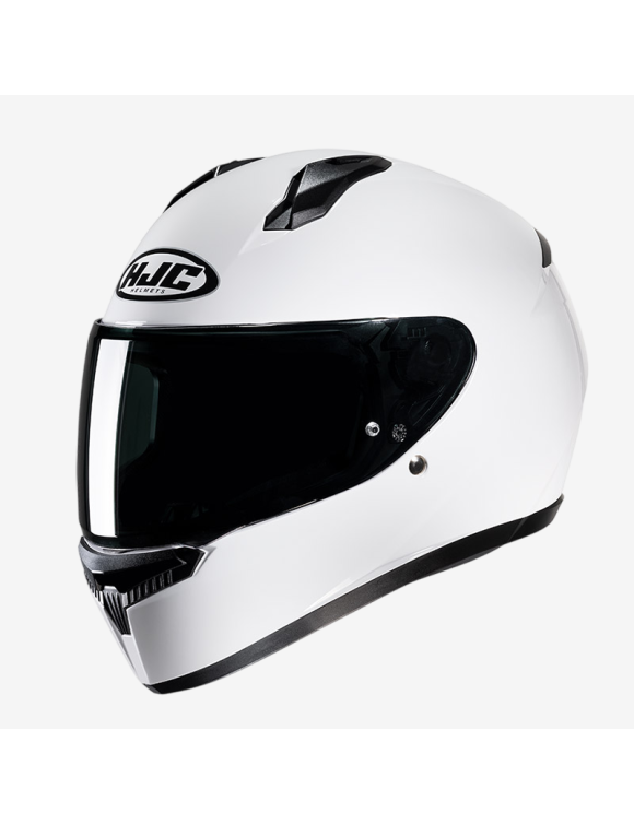 HJC C10 Glanz Weiß Integral-Motorradhelm - 1