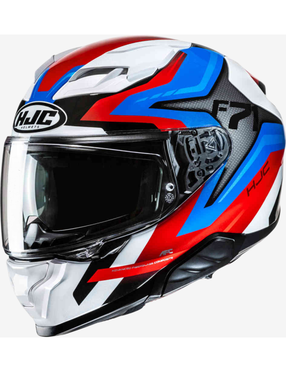 Integral-Motorradhelm HJC F71 Fes MC21 Weiß/Blau Glänzend 159221 - 1