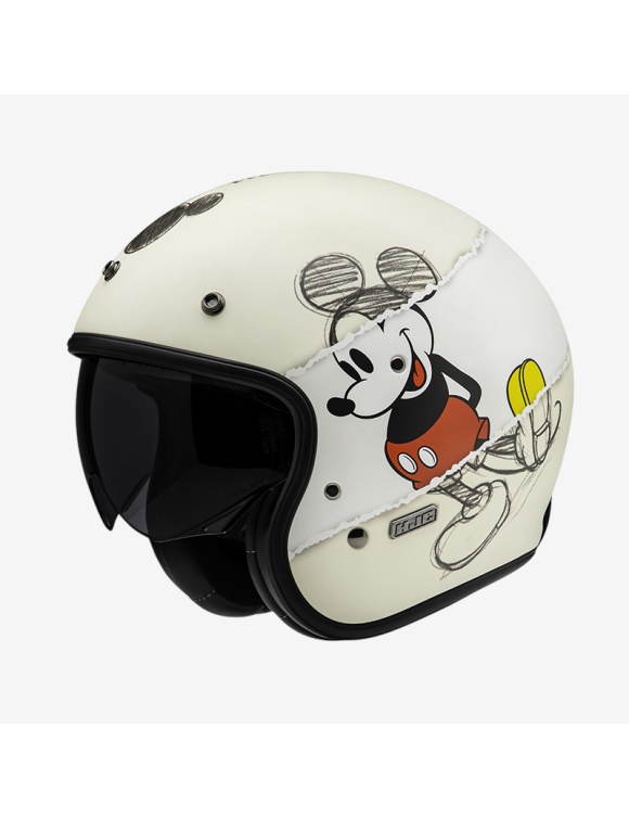 Motorcycle Jet Helmet HJC V31 Disney Mickey Sketch MC1SF Matte 166171