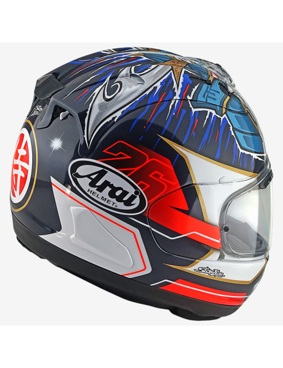 Arai RX-7 V EVO Pedrosa Shogun Blue Glossy Full-Face Motorcycle Helmet AR2996PS - 2 Arai RX-7 V EVO Pedrosa Shogun Blue Glossy Full-Face Motorcycle Helmet AR2996PS - 2