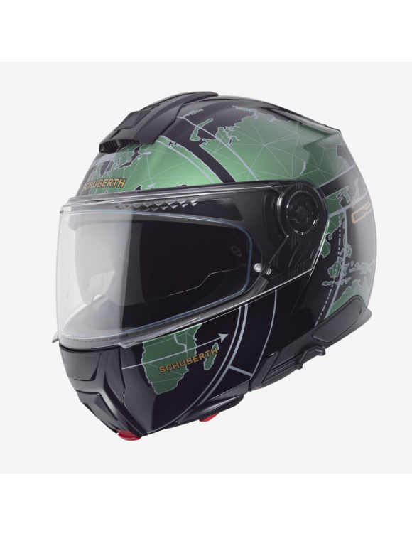 Schuberth C5 Globe Green Glossy Modular Motorcycle Helmet 415913360