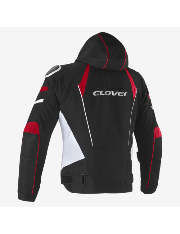 Giacca Moto da Uomo Sportiva Invernale Clover Rainblade-3 WP Black/Red 17005-N/R - 2