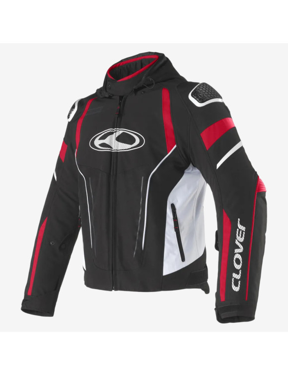 Giacca Moto da Uomo Sportiva Invernale Clover Rainblade-3 WP Black/Red 17005-N/R - 1