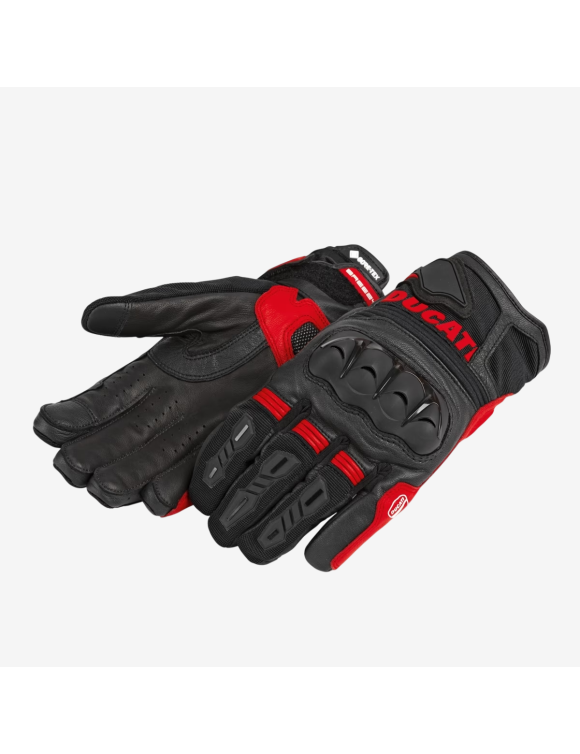 Guantes de Moto Unisex Originales Ducati Tour C5 Negro/Rojo 98108804 - 1