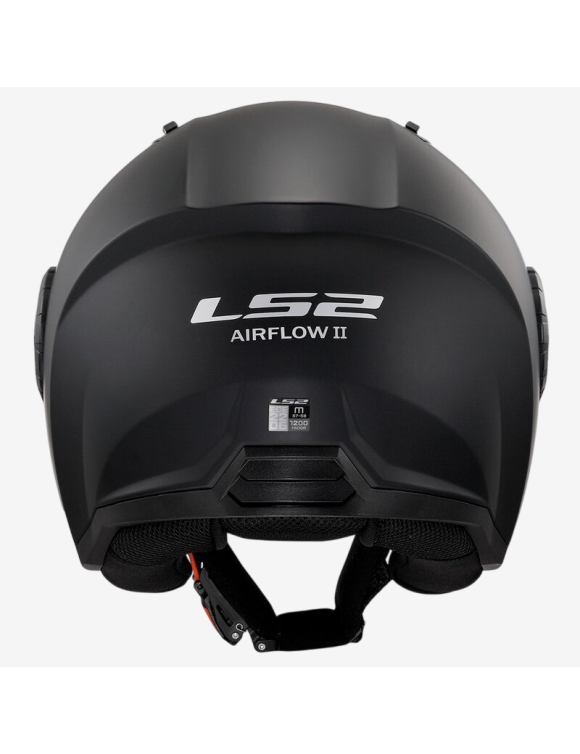 LS2 OF616 Airflow II Solid Matte Black Jet Motorcycle Helmet 366161011 - 4