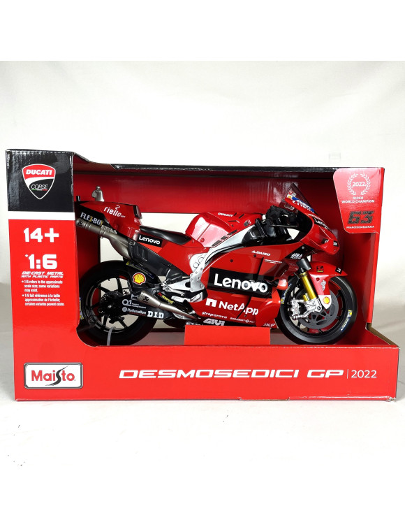 Bagnaia 1:6 Ducati Lenovo Team 2022 Desmosedici GP Motorcycle Model 987713752 - 2