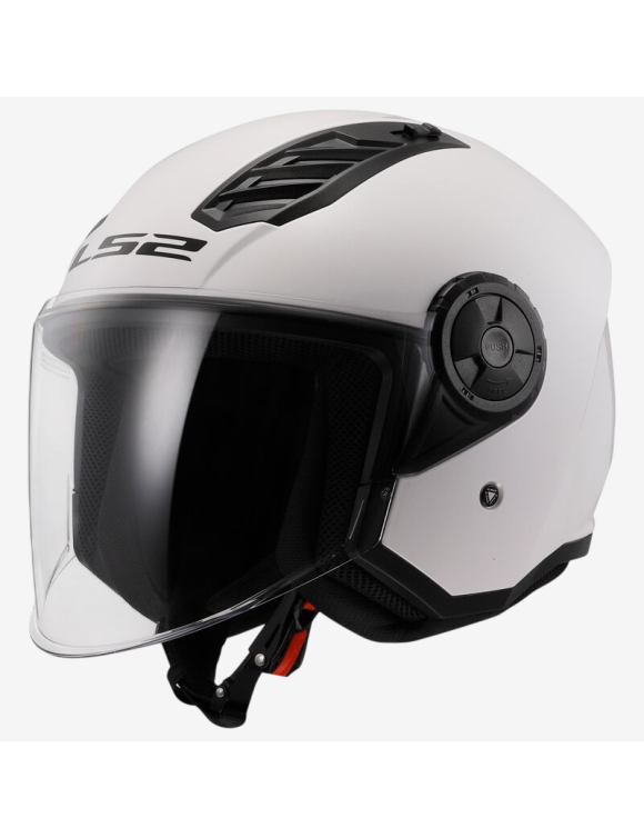 LS2 OF616 Airflow II Solid Glossy White Jet Motorcycle Helmet 366161002