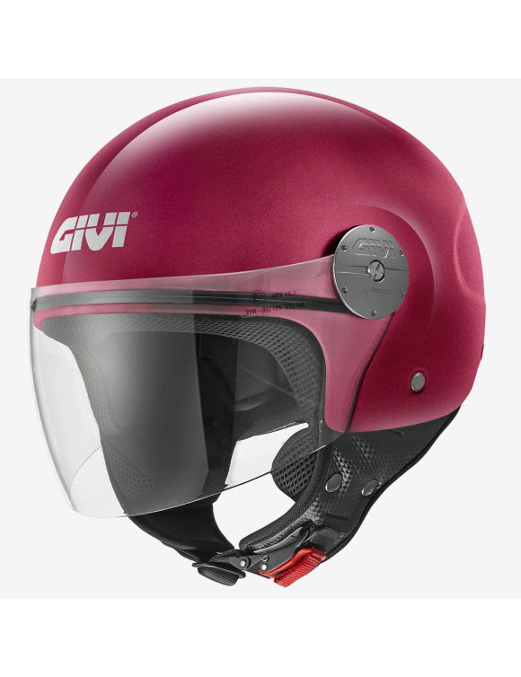 Casco de Moto Jet Givi 10.7 EVO Burdeos Brillante H107SR366 - 1