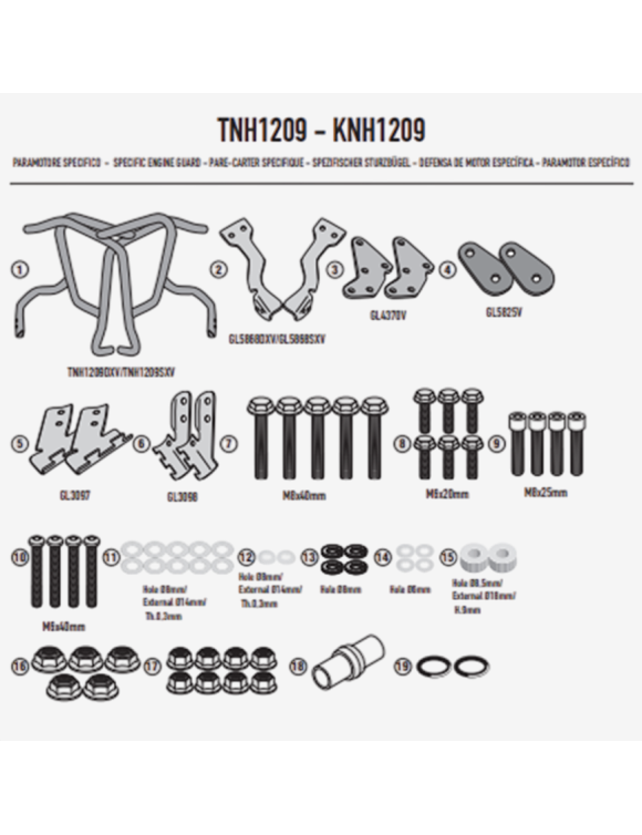 Black Tubular Engine Guard, Givi TNH1209, HONDA CRF1100L Africa Twin - 2 Black Tubular Engine Guard, Givi TNH1209, HONDA CRF1100L Africa Twin - 2