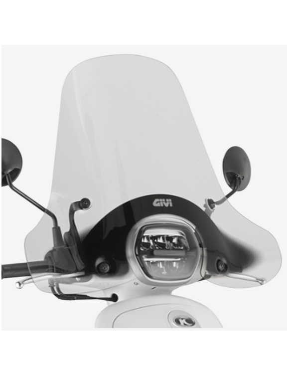 Klare Windschutzscheibe, Givi 2114A, KYMCO Filly 50/MBK Flipper 114/YAMAHA D'Elight 114 - 1 Klare Windschutzscheibe, Givi 2114A, KYMCO Filly 50/MBK Flipper 114/YAMAHA D'Elight 114 - 1
