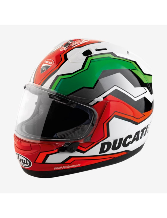 Casque Moto Intégral Original Ducati Corse V8 Flag Noir/Rouge 98109209 - 1