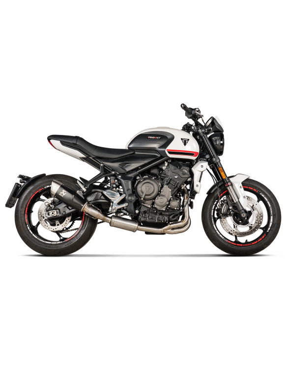 Akrapovic black titanium racing full exhaust for Triumph Trident 660, years 2021-2024 - 2