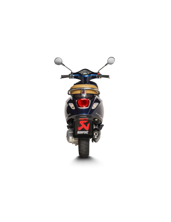 Silencieux Slip-On en acier inoxydable noir Akrapovic pour Vespa Primavera / Sprint 125, années 2021-2022 - 4 Silencieux Slip-On en acier inoxydable noir Akrapovic pour Vespa Primavera / Sprint 125, années 2021-2022 - 4