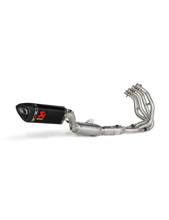 Scarico completo in inox carbonio Akrapovic per Kawasaki Ninja ZX-25R, anni 2020-2023, omologato - 1