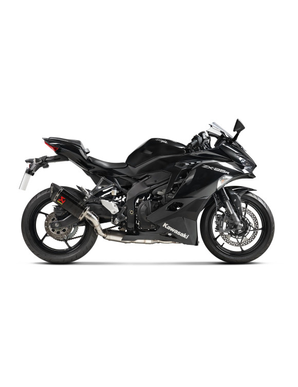 Scarico completo in inox carbonio Akrapovic per Kawasaki Ninja ZX-25R, anni 2020-2023, omologato - 2