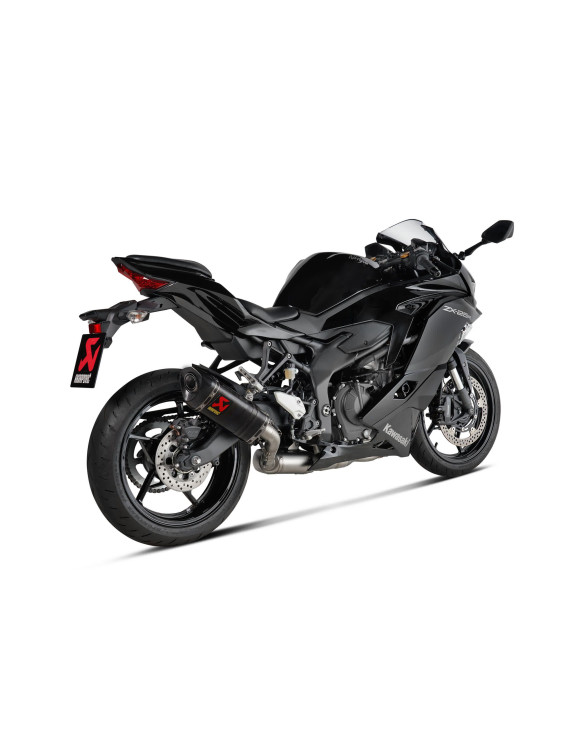 Scarico completo in inox carbonio Akrapovic per Kawasaki Ninja ZX-25R, anni 2020-2023, omologato - 3