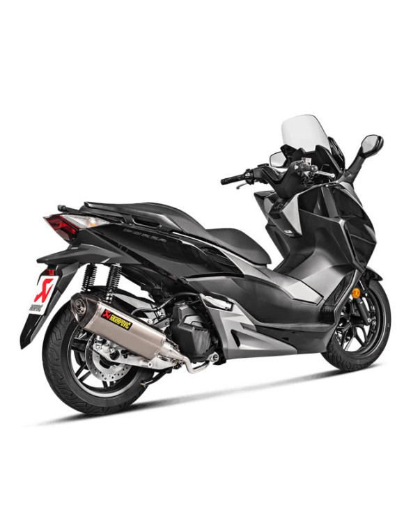 Complete Akrapovic stainless steel racing exhaust for Honda Forza 125, years 2017-2020 - 2