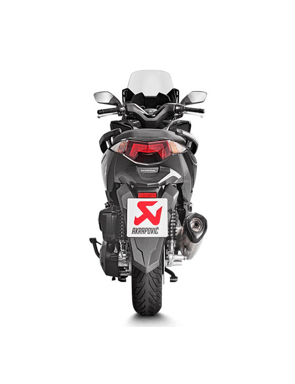 Complete Akrapovic stainless steel racing exhaust for Honda Forza 125, years 2017-2020 - 4