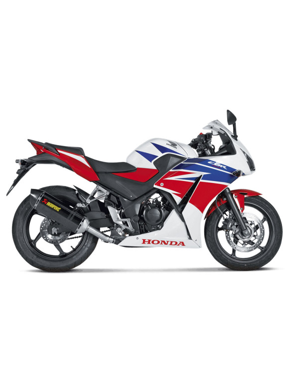 Silencieux slip-on en carbone Akrapovic pour Honda CBR 300 R, années 2014-2016 - 2 Silencieux slip-on en carbone Akrapovic pour Honda CBR 300 R, années 2014-2016 - 2